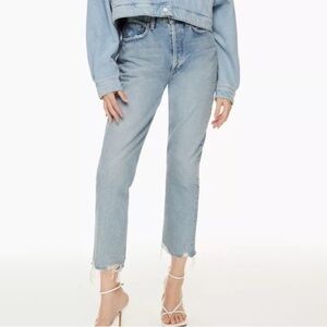 Agolde Riley High Rise Straight Crop Jean